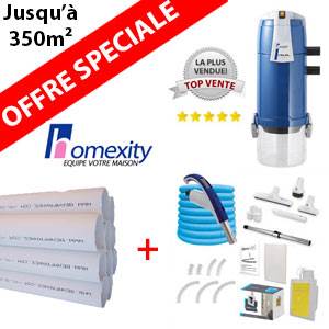 Pack aspirateur centralisé VISUAL 350 et flexible rétractable rétraflex Pack aspirateur centralisé VISUAL 350 et flexible rétractable rétraflex