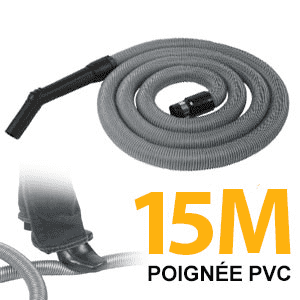 Flexible garage de 15m pour aspiration centralisée - PVC