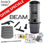 Pack Aspirateur central Beam 335 + 16m de tuyau + Kit flexible retractable retraflex de 12m