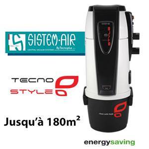 Sistem Air - Aspiration centralisée TECNO STYLE 150 - Préconisé jusqu'à 150m² 