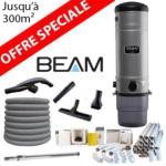 Pack Aspirateur central Beam 385 + 16 m de tuyau + Kit flexible retractable retraflex de 12m