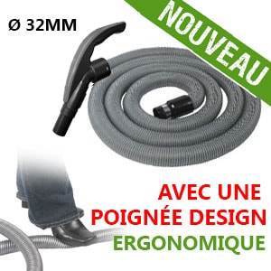 Flexible simple de 12m pour aspirateur central - Ergonomique