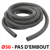 Flexible Ø50 anti ecrasement de 10m - PAS D'EMBOUT