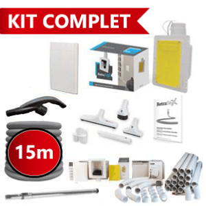 Kit d'installation complet : flexible encastré dans le mur retraflex  de 15m(1 prise)