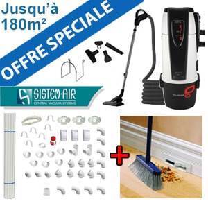 Centrale TECNO STYLE 150 - Sistem Air + Flexible on/off et 6 acc + Kit de base + Vacpan