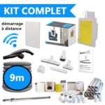 Kit d'installation complet flexible de 9m retractable dans le mur : SANS FILS 