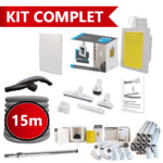 Kit d'installation complet : flexible encastré dans le mur retraflex  de 15m(1 prise)