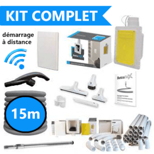 Kit d'installation complet flexible de 15m retractable dans le mur : SANS FILS