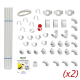 Kit de base 450 m² : 2 Kit 3 prises  + 40 m de tuyaux pvc 51mm 