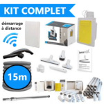 Kit d'installation complet flexible de 15m retractable dans le mur : SANS FILS