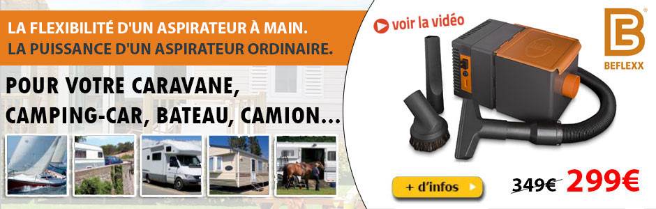 Aspirateur intégré BEFLEXX pour caravane, camion, bateau