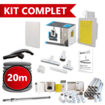 Kit d'installation complet : flexible encastré dans le mur retraflex  de 20m(1 prise)