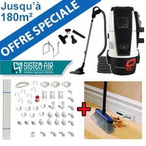 Centrale TECNO STYLE MINI 150 - Sistem Air + Flexible on/off et 6 acc + Kit de base + Vacpan