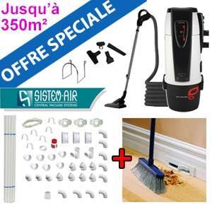 Centrale TECNO STYLE 350 - Sistem Air + Flexible on/off et 6 acc + Kit de base + Vacpan