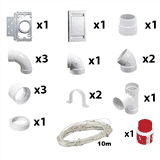 Kit de tuyauterie d'aspiration centralisée pour la pose d'une prise design