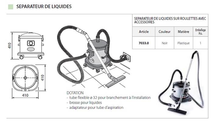 séparateur liquide ( eau ..) sistemair