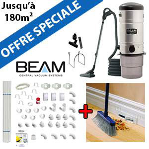 Aspirateur central Beam 335 + Flexible inter on/off de 9m + 6 ACC + KIT DE BASE + VACPAN