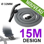 Flexible simple de 15m pour aspirateur central - Ergonomique