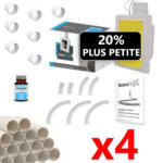 kit 4 prises petit modèle blanches retraflex avec tuyaux pour flexible rétractable