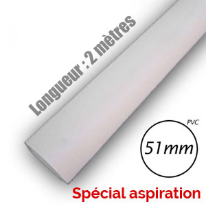 2 X 1  m de tuyau pvc blanc spécial aspiration centralisé 