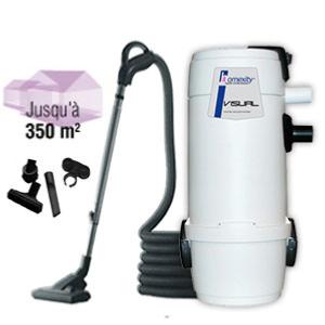 Aspirateur centralise VISUAL400 avec flexible interrupteur de 9m