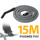 Flexible garage de 15m pour aspiration centralisée - PVC