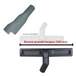 Brosse aspirateur  extra large + adaptateur ovale