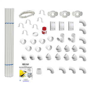 Kit de base 250 m² : 1 Kit 3 prises  + 20m de tuyaux pvc 