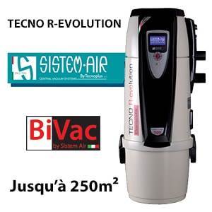 Sistem Air - Aspirateur central TECNO R-EVOLUTION 250 Préconisé jusqu'à 250m²