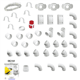 Kit de tuyauterie d'aspiration centralisée pour la pose de 3 prises TUY-600-BL