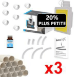 kit 3 prises blanches ( petit modèle ) retraflex avec tuyaux pour flexible rétractable