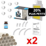 kit 2 prises blanche retraflex ( petit modèle ) avec tuyaux pour flexible rétractable